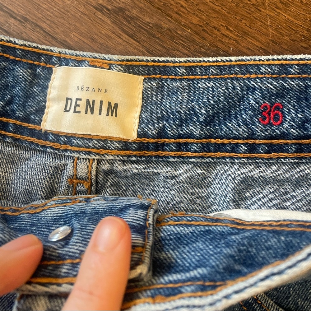 Sezane Le Crop Jean Denim. Size 36. Color: Denim Blue - Picture 7 of 11